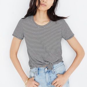 Madewell knot-front tee in stripe